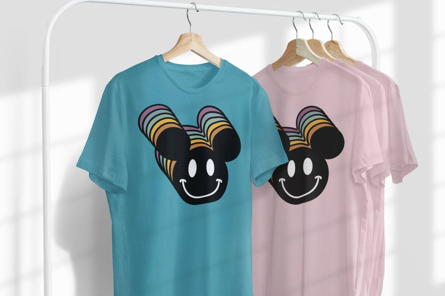 3D Smiley Face Mouse Ears - Park Gear - T-Shirt