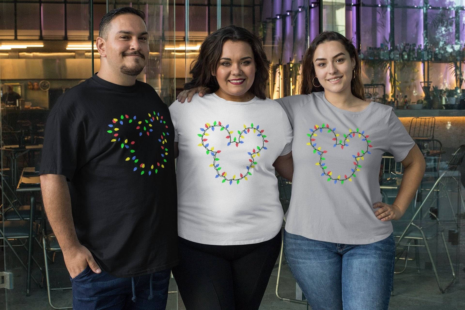 Christmas Lights Mouse Ears - Park Gear - T-Shirt
