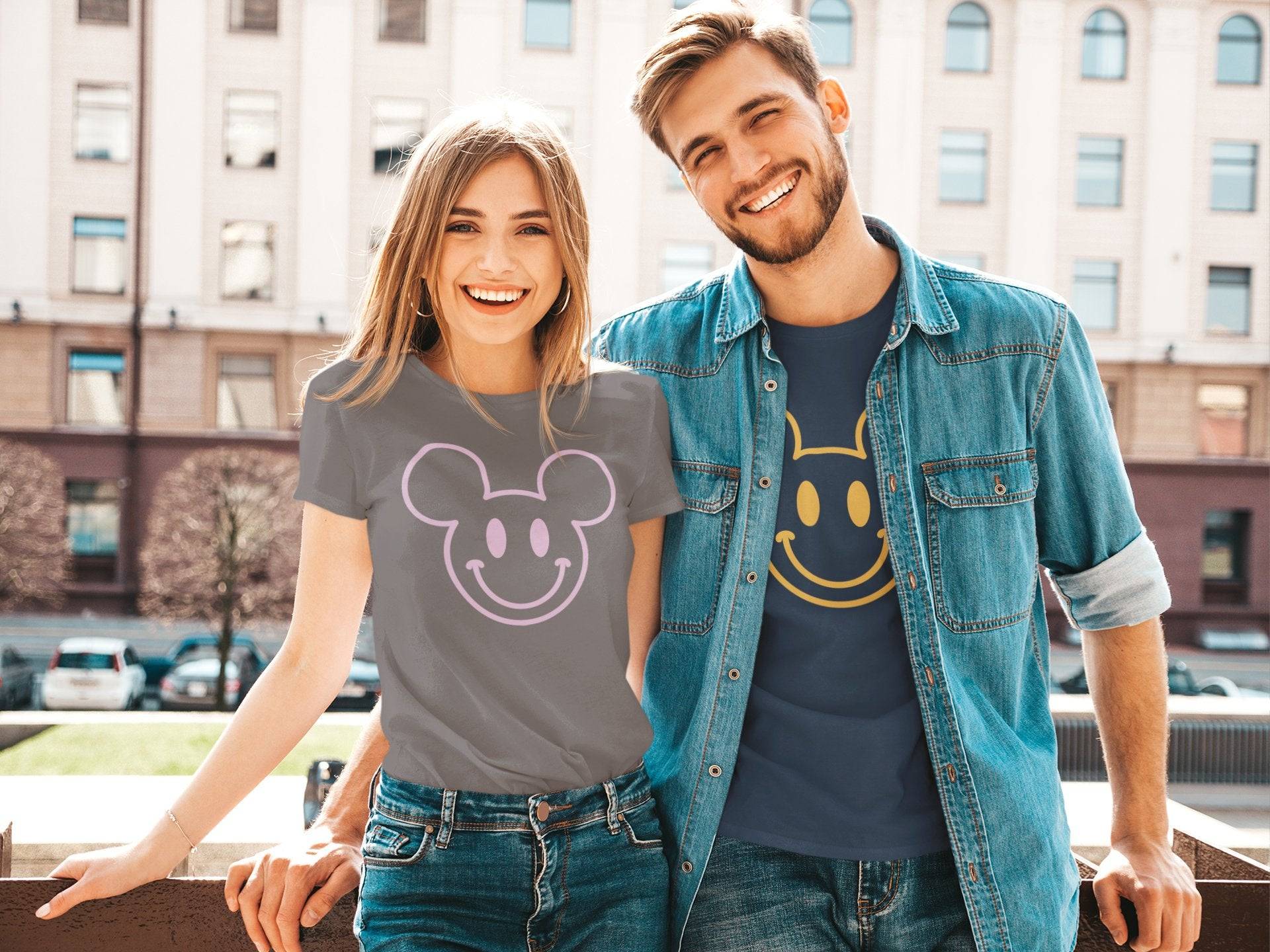 Smiley Face Mouse Ears - Park Gear - T-Shirt